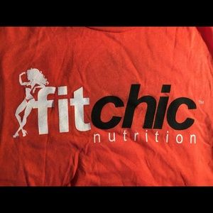 orange fitchic workout tee